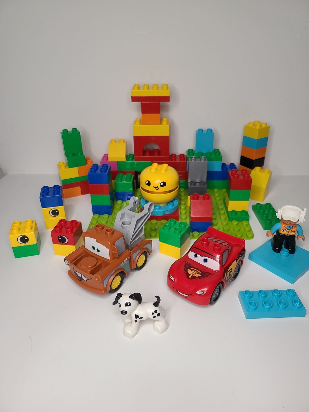 Lego Duplo Pixar Cars Tow Mater & Lightning McQueen Lot City Dalmation